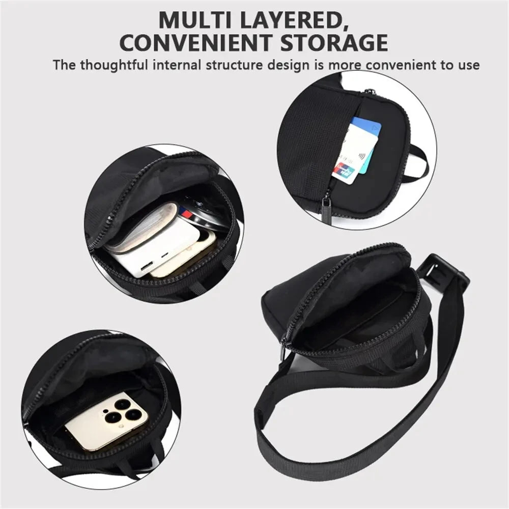 Trendy Men'S Shoulder Bag Oxford Cloth Crossbody Single Shoulder Bag Casual Diagonal Day Tide Small Square Bag for Men