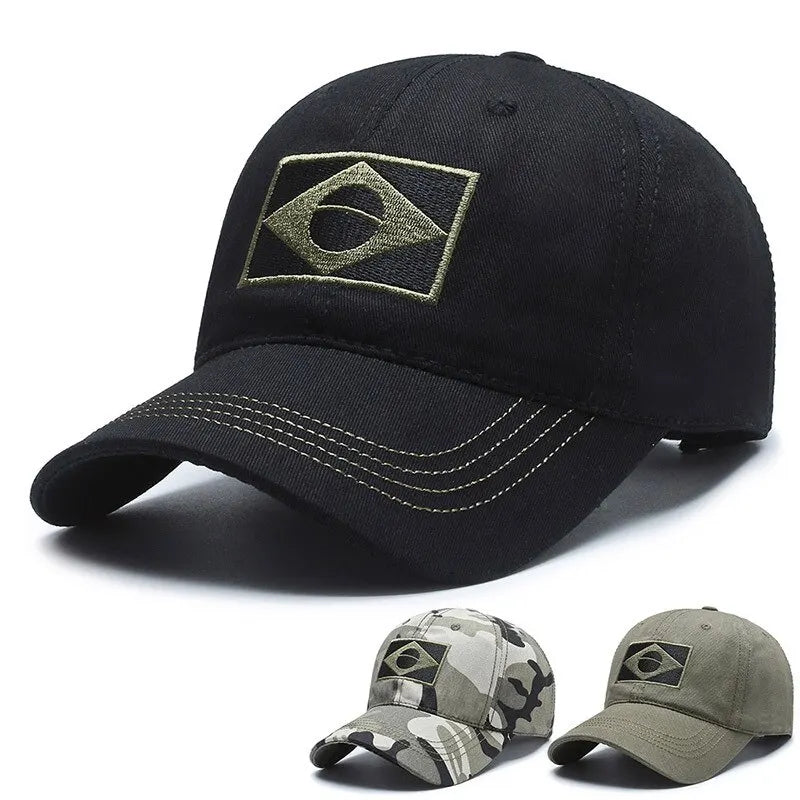 Outdoor Sports Baseball Cap Men'S Camouflage Cap, Middle and Young Men'S Casual Sun Protection Hat Brazilian Hat