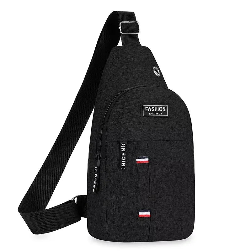 Men'S One Shoulder Crossbody Chest Bag, Large Capacity Fashion Small Shoulder Bag, Outdoor Sports Casual Daypack