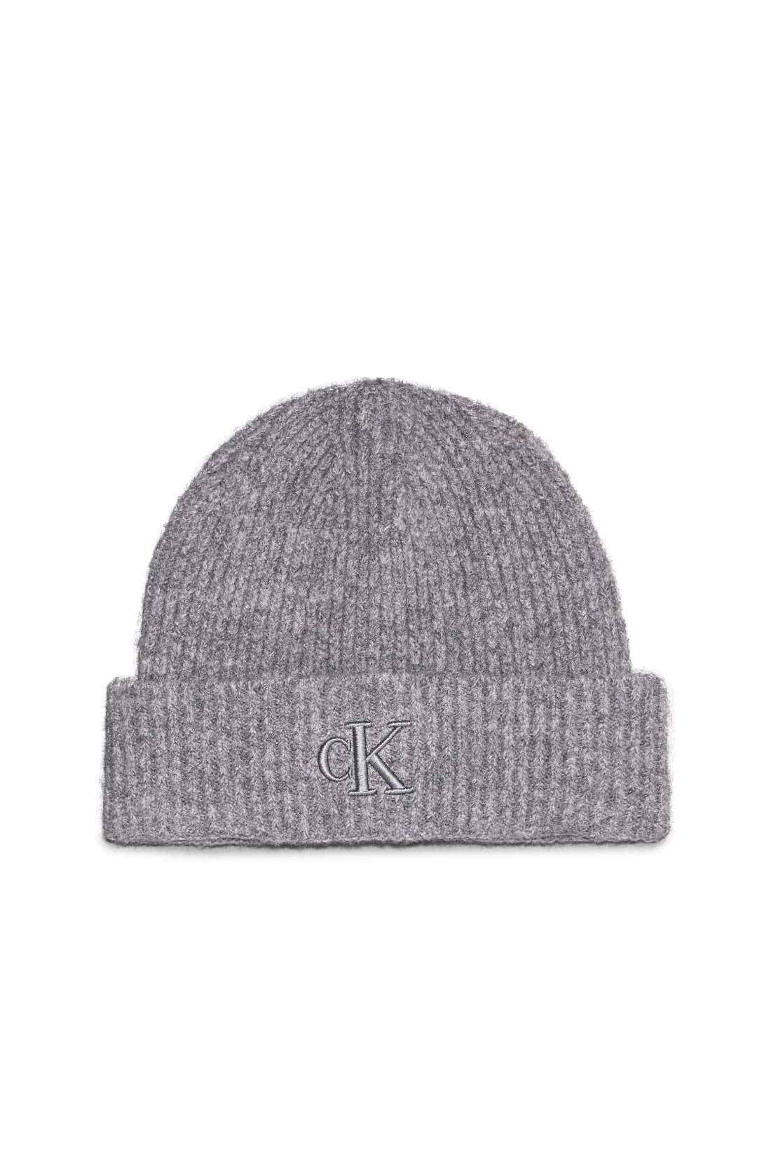 CALVIN KLEIN JEANS - Gerippte Damenmütze mit Monogramm